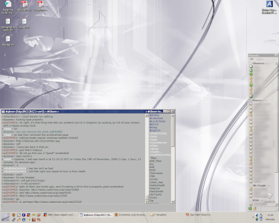 Screenshot of my desktop from November 20, 2004