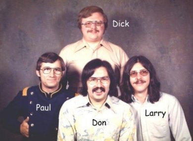 The band members in 1974